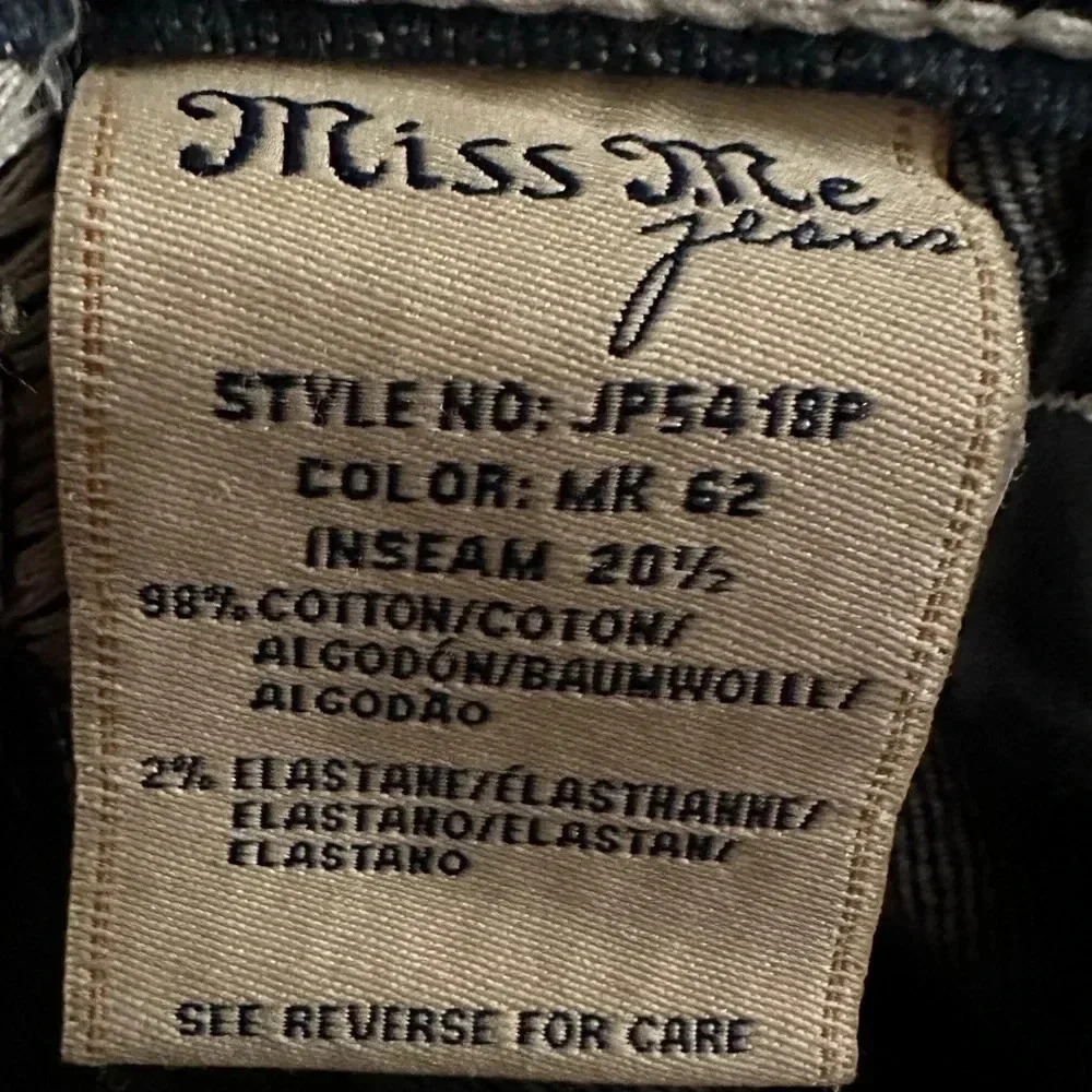 Miss Me distressed cropped jeans size 27 - Picture 8 of 8
